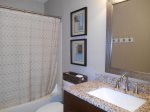 Newly remodeled Master Bath adjoins the master bedroom for your convenience and privacy.